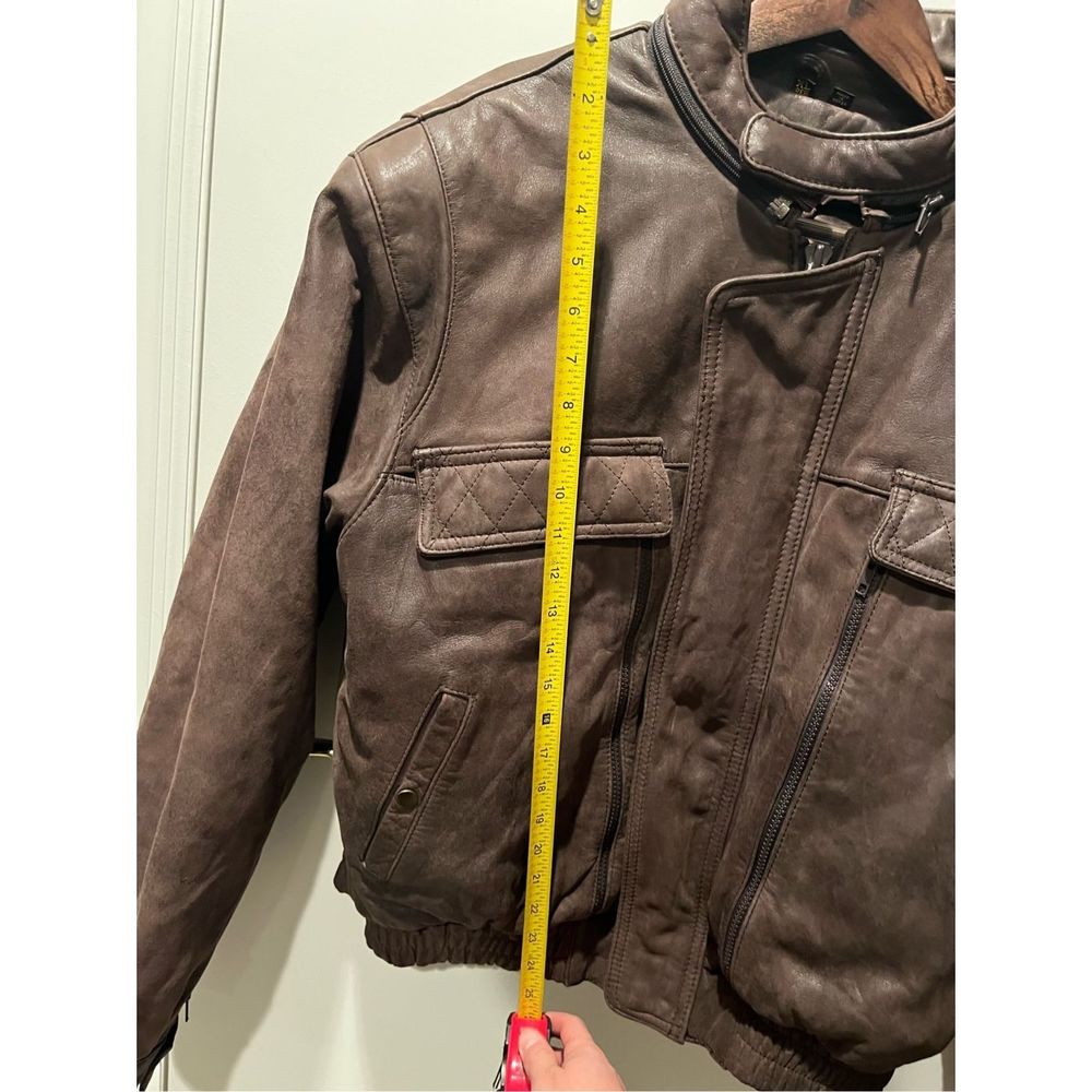 Vintage First Gear Mens Brown Leather Biker Jacket Size XL GREAT CONDITION - Picture 10 of 11